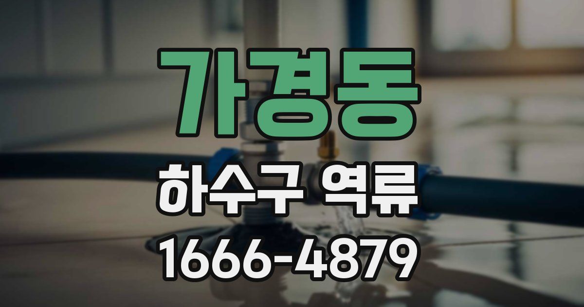 가경동 하수구 역류