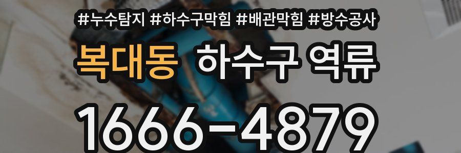 복대동 하수구 역류