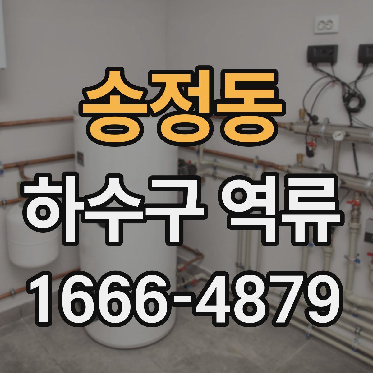 송정동 하수구 역류