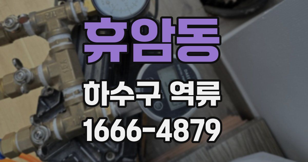 휴암동 하수구 역류