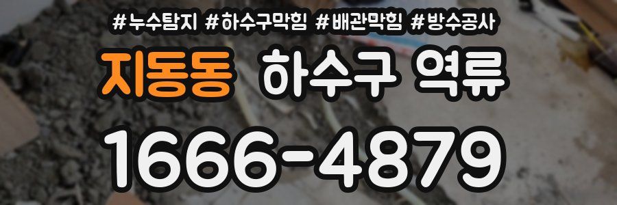 지동동 하수구 역류