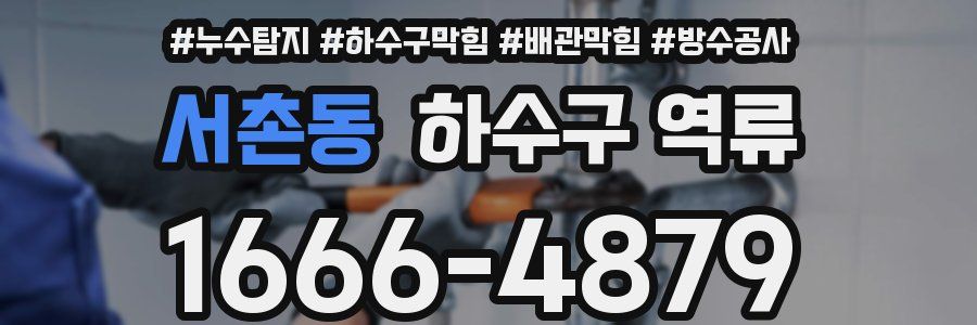 서촌동 하수구 역류