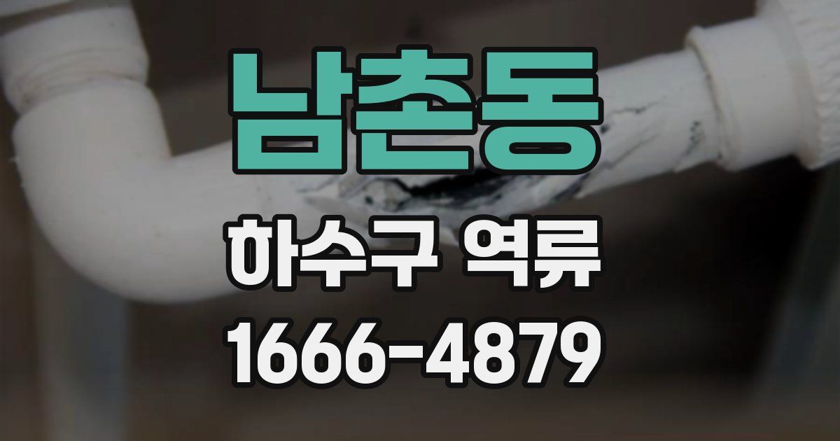 남촌동 하수구 역류