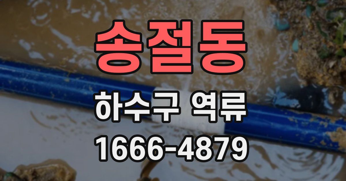 송절동 하수구 역류