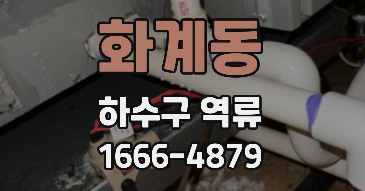 화계동 하수구 역류