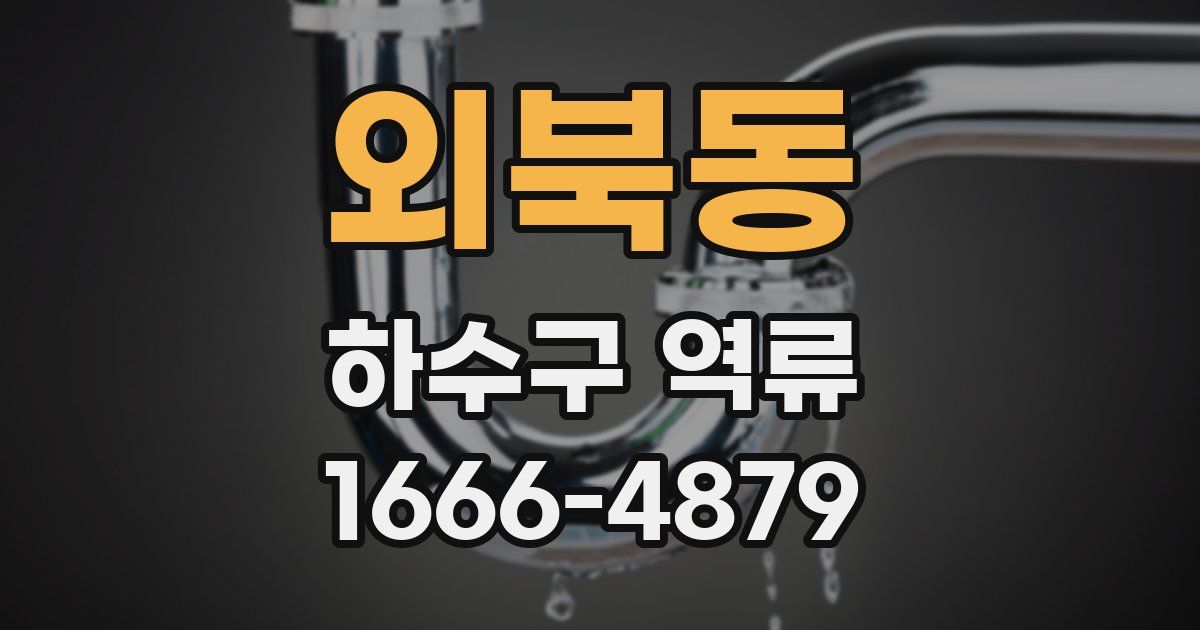 외북동 하수구 역류