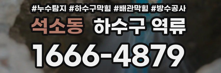 석소동 하수구 역류