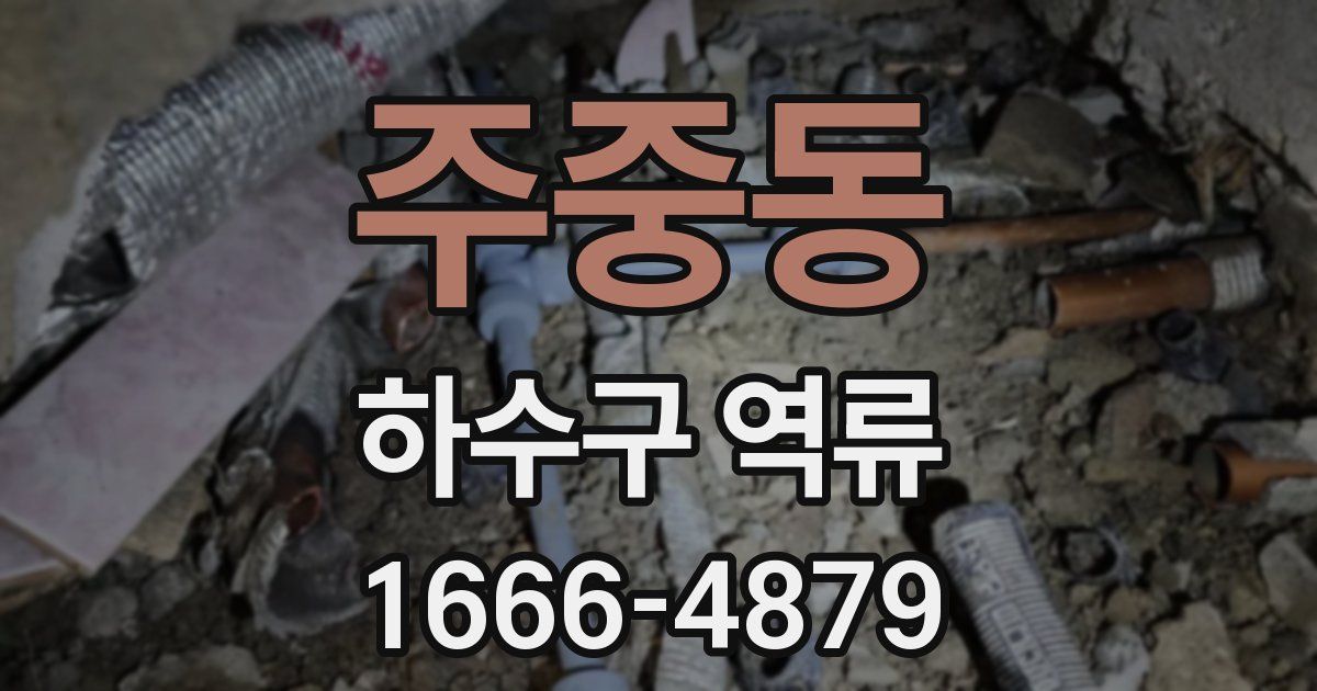 주중동 하수구 역류