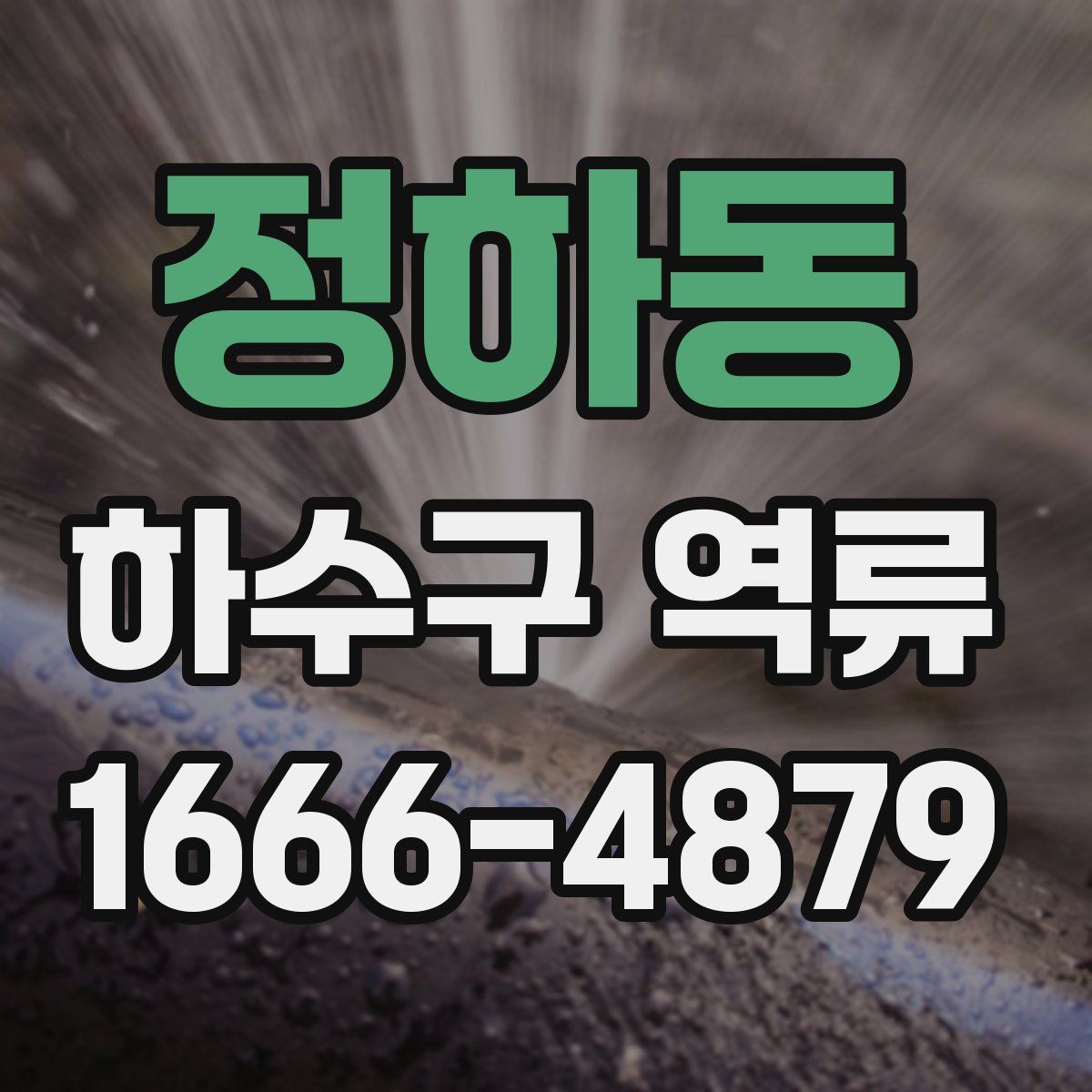 정하동 하수구 역류
