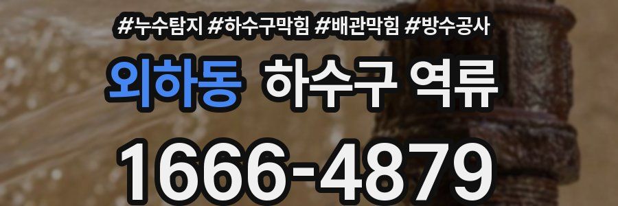 외하동 하수구 역류