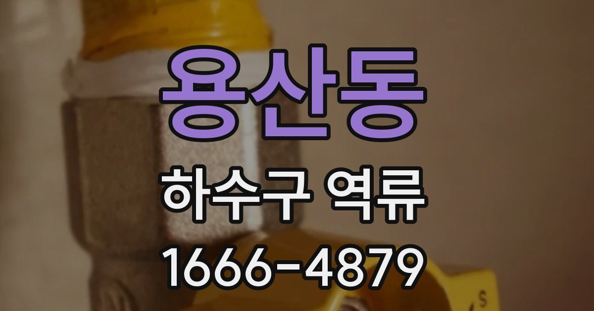 용산동 하수구 역류
