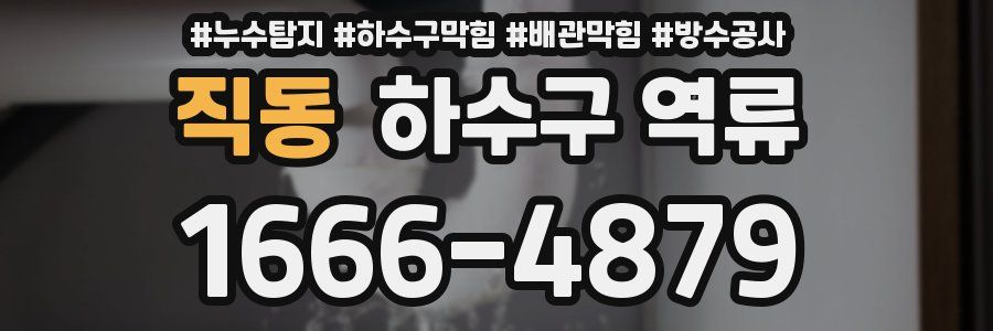 직동 하수구 역류