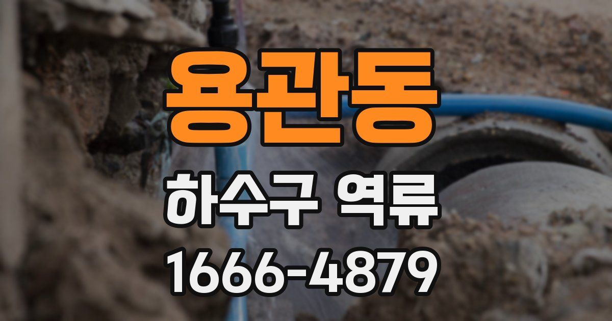 용관동 하수구 역류