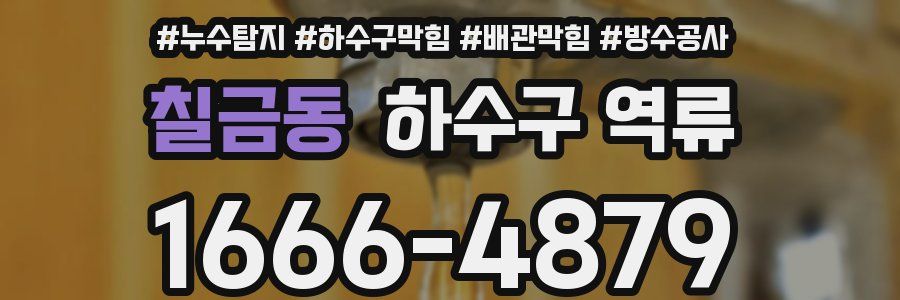 칠금동 하수구 역류