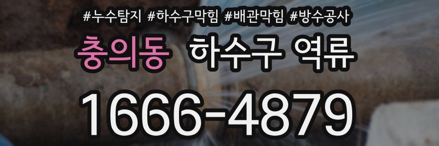 충의동 하수구 역류