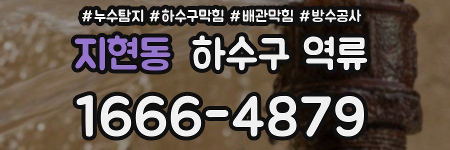 지현동 하수구 역류