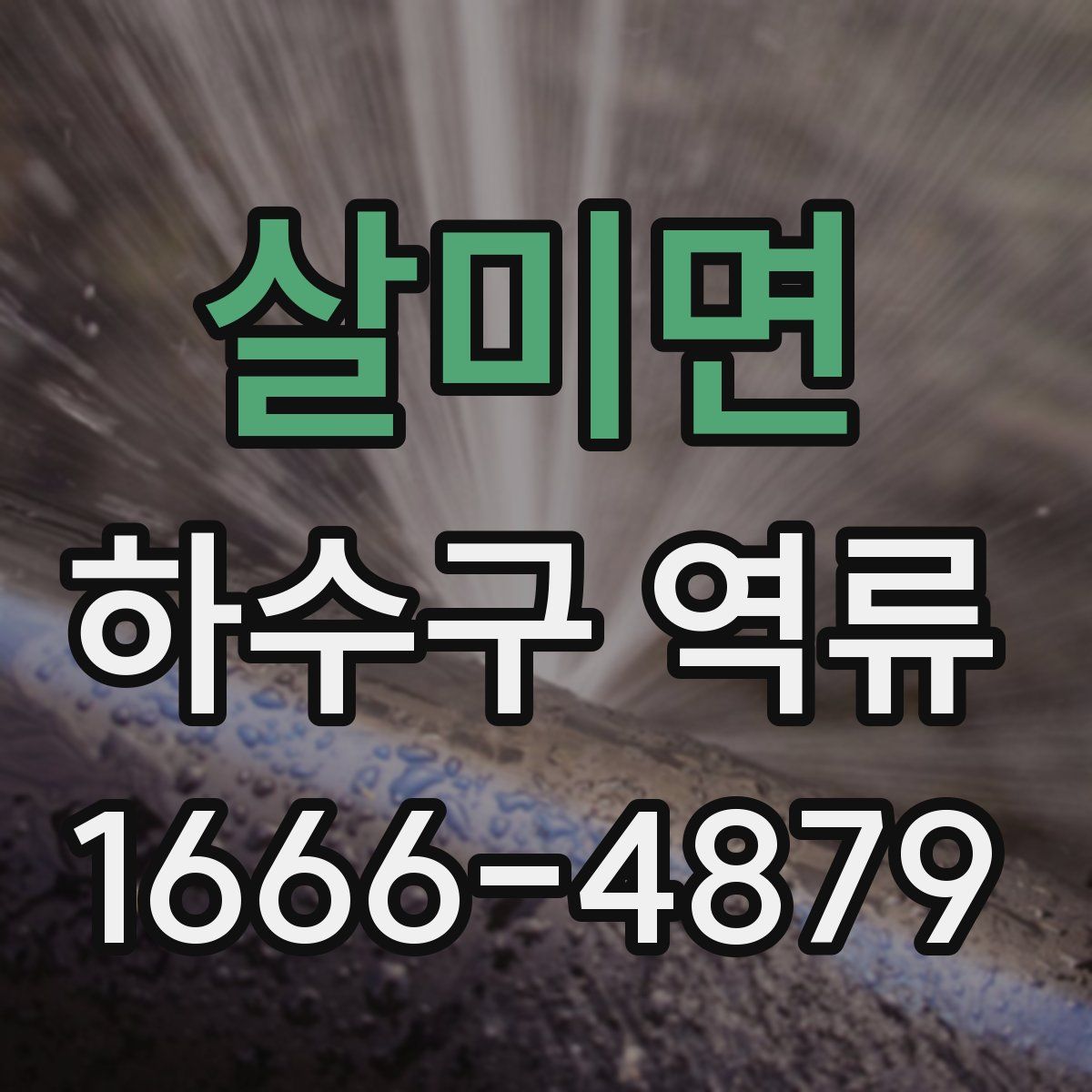 살미면 하수구 역류