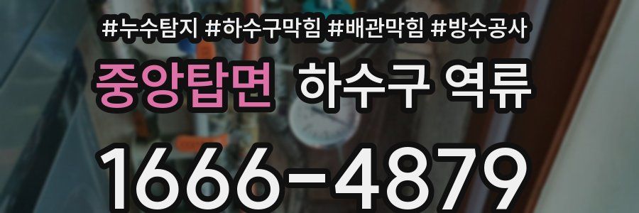 중앙탑면 하수구 역류