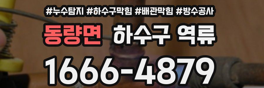 동량면 하수구 역류