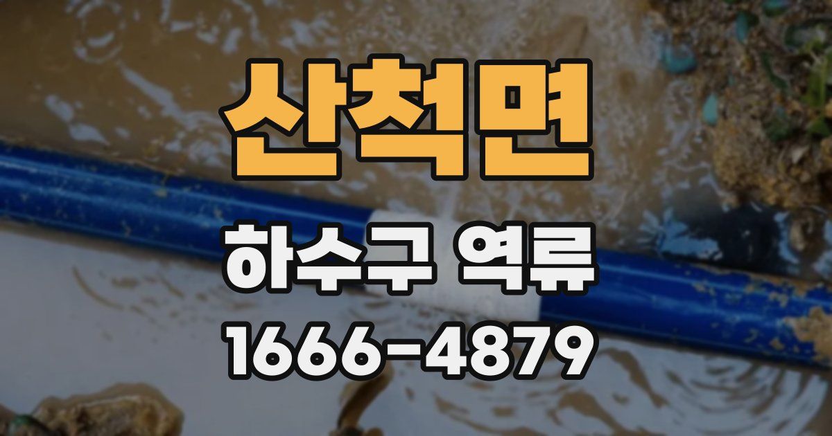 산척면 하수구 역류