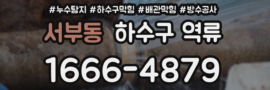 서부동 하수구 역류