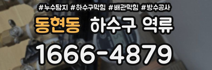 동현동 하수구 역류
