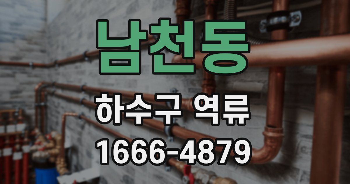 남천동 하수구 역류