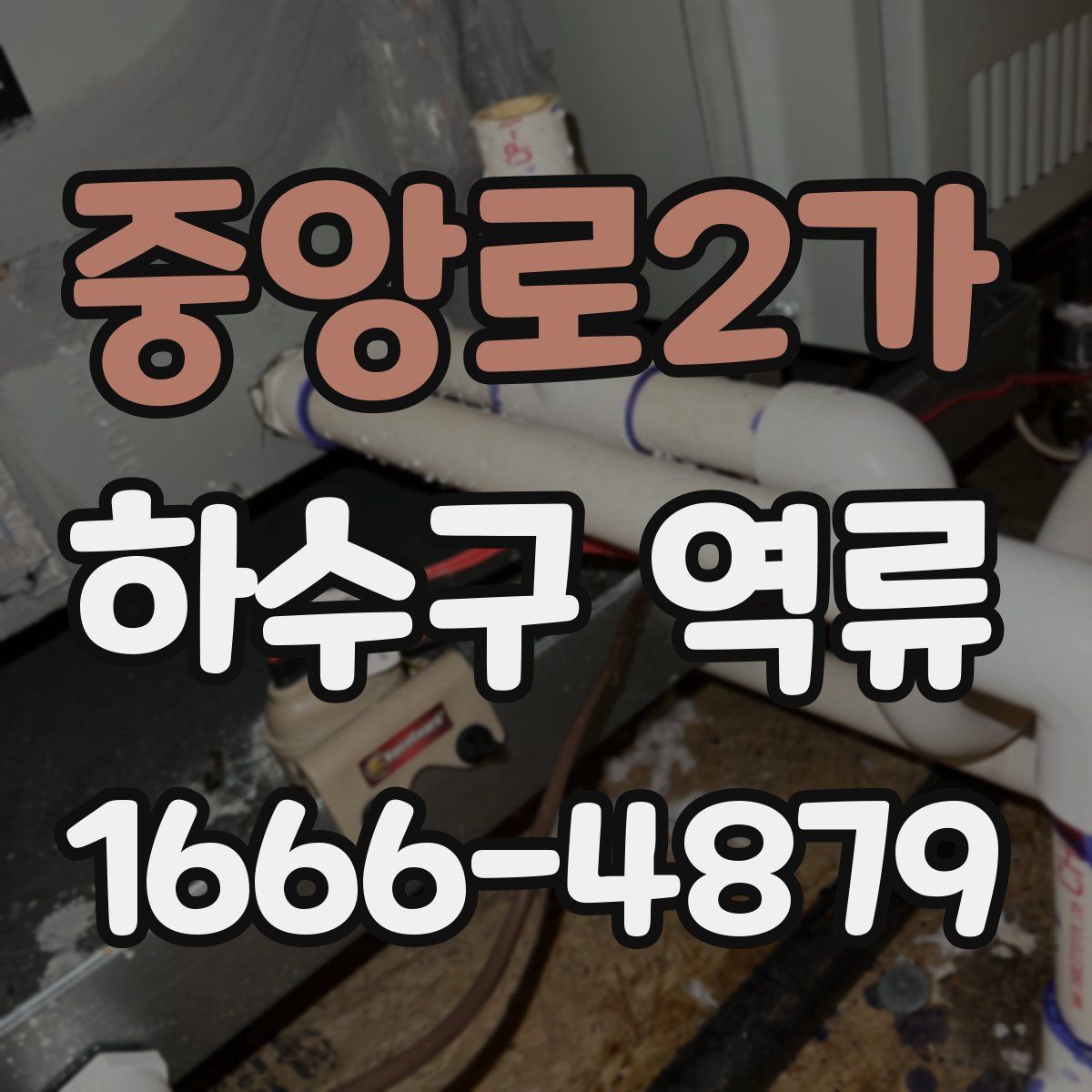 중앙로2가 하수구 역류