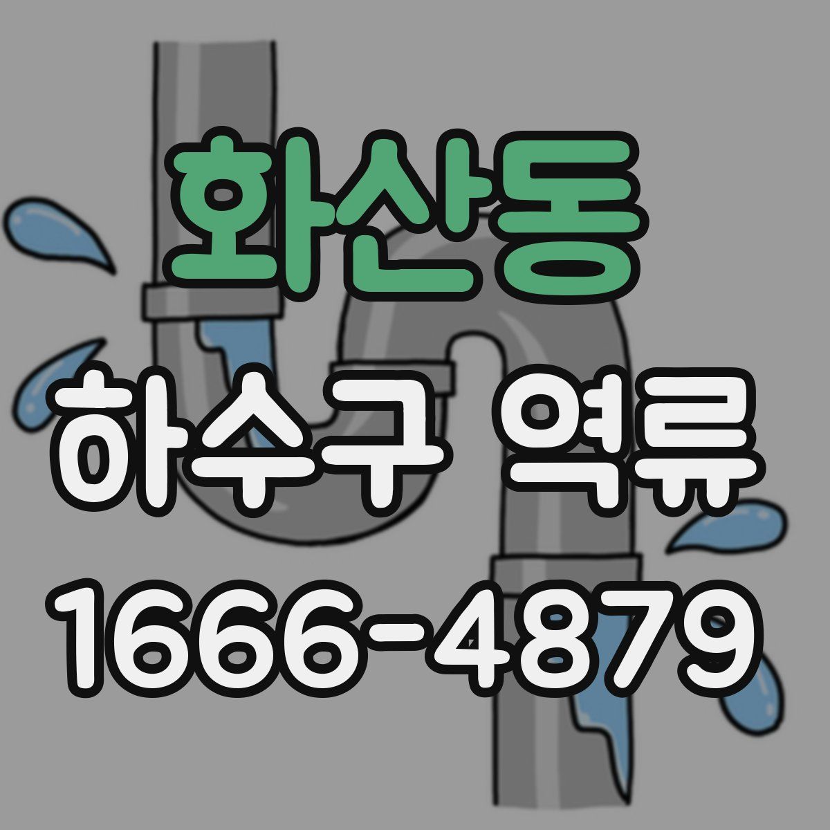 화산동 하수구 역류