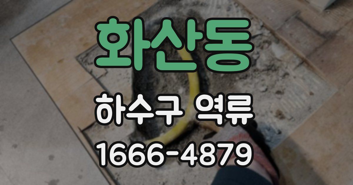 화산동 하수구 역류