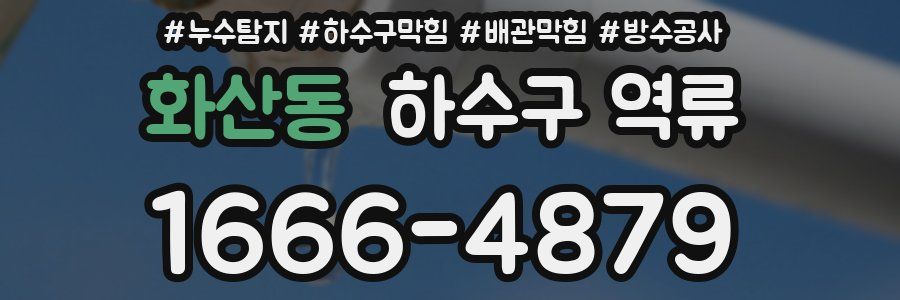 화산동 하수구 역류