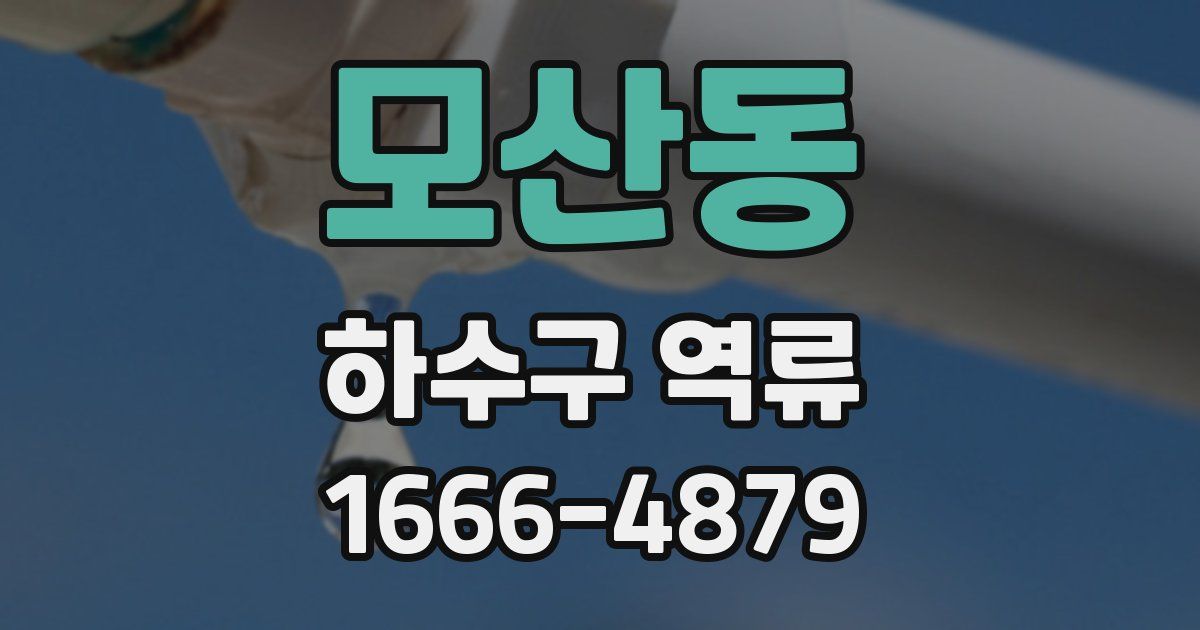 모산동 하수구 역류