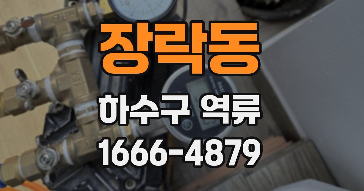 장락동 하수구 역류