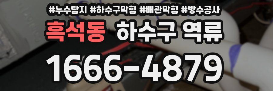 흑석동 하수구 역류