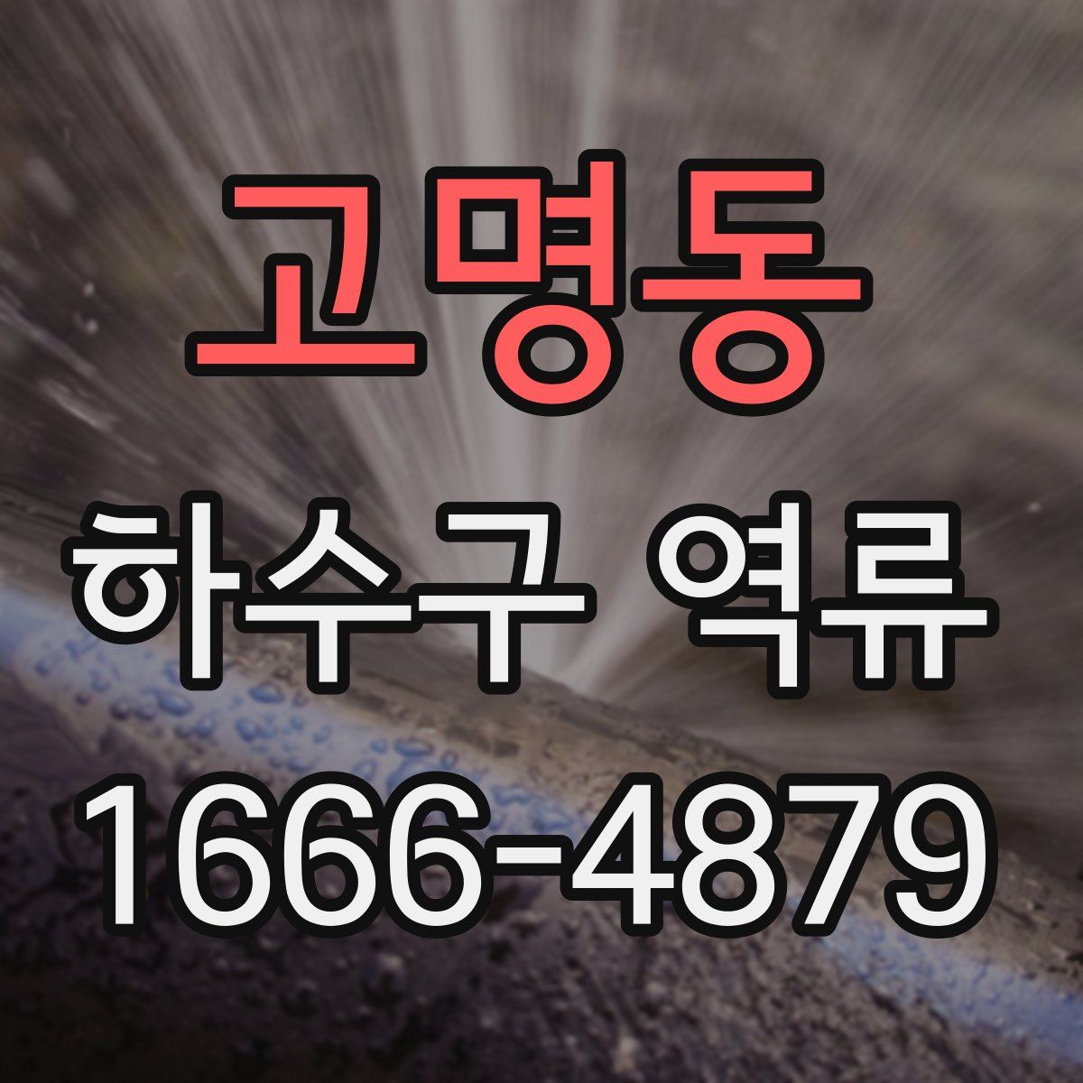 고명동 하수구 역류