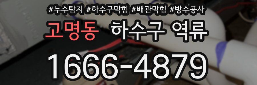 고명동 하수구 역류