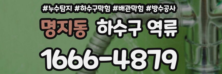 명지동 하수구 역류