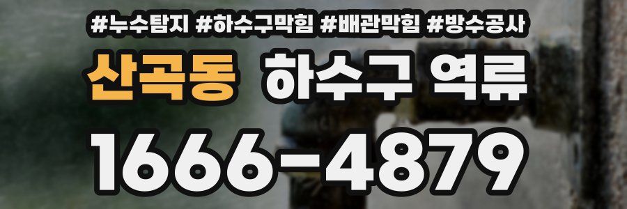 산곡동 하수구 역류