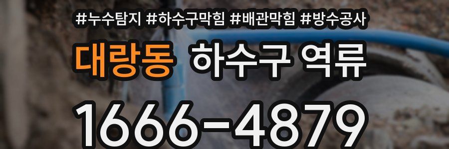 대랑동 하수구 역류