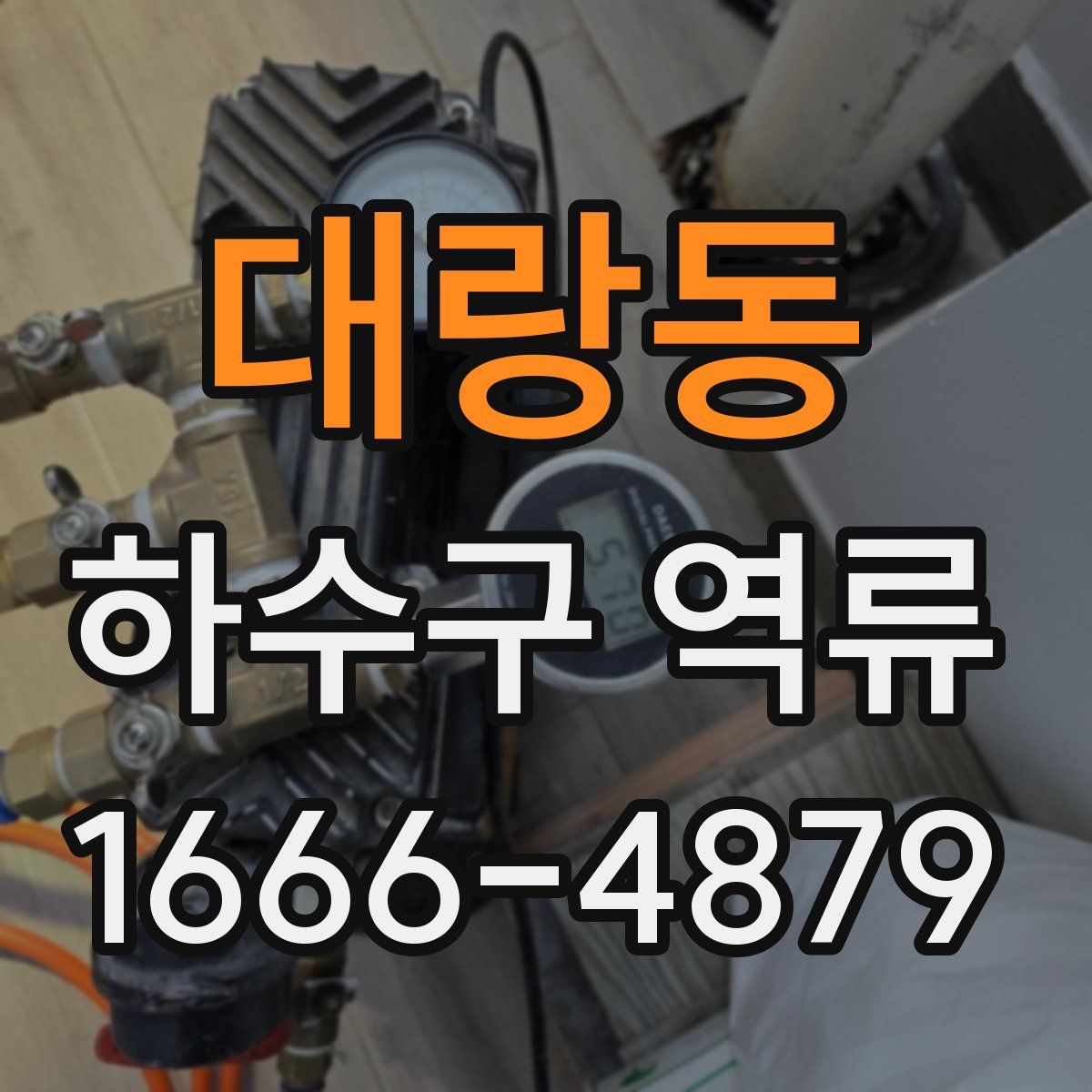 대랑동 하수구 역류
