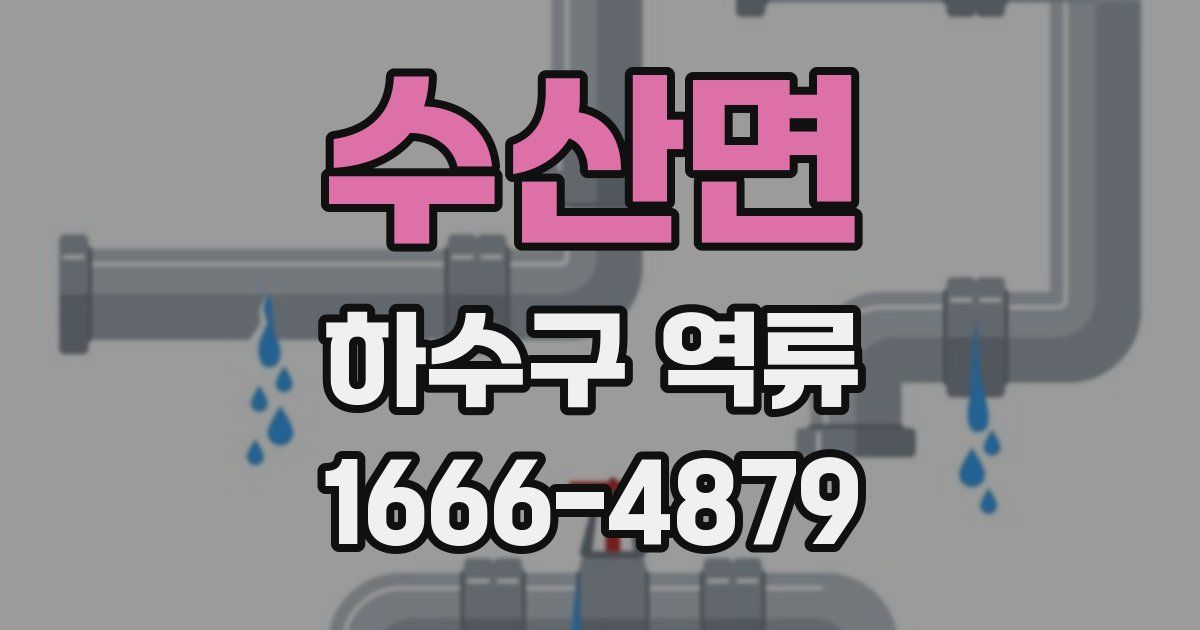 수산면 하수구 역류