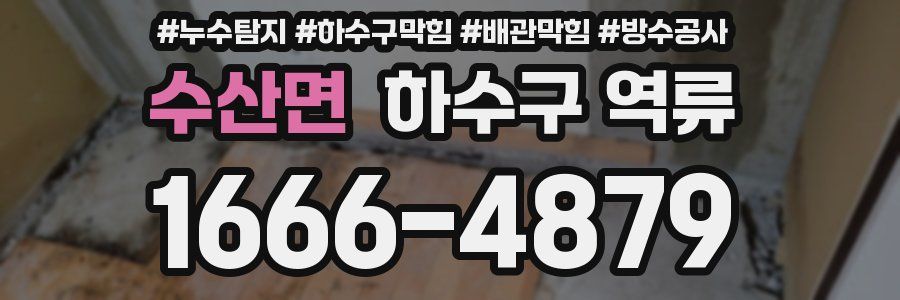 수산면 하수구 역류