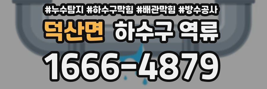 덕산면 하수구 역류