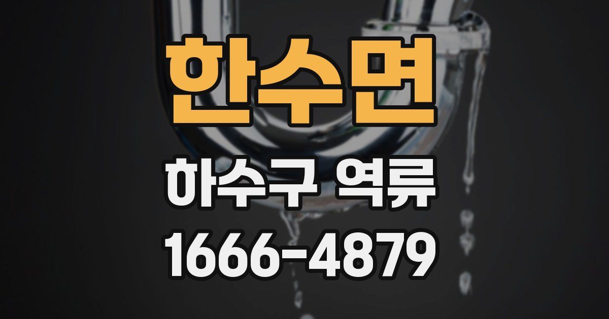 한수면 하수구 역류
