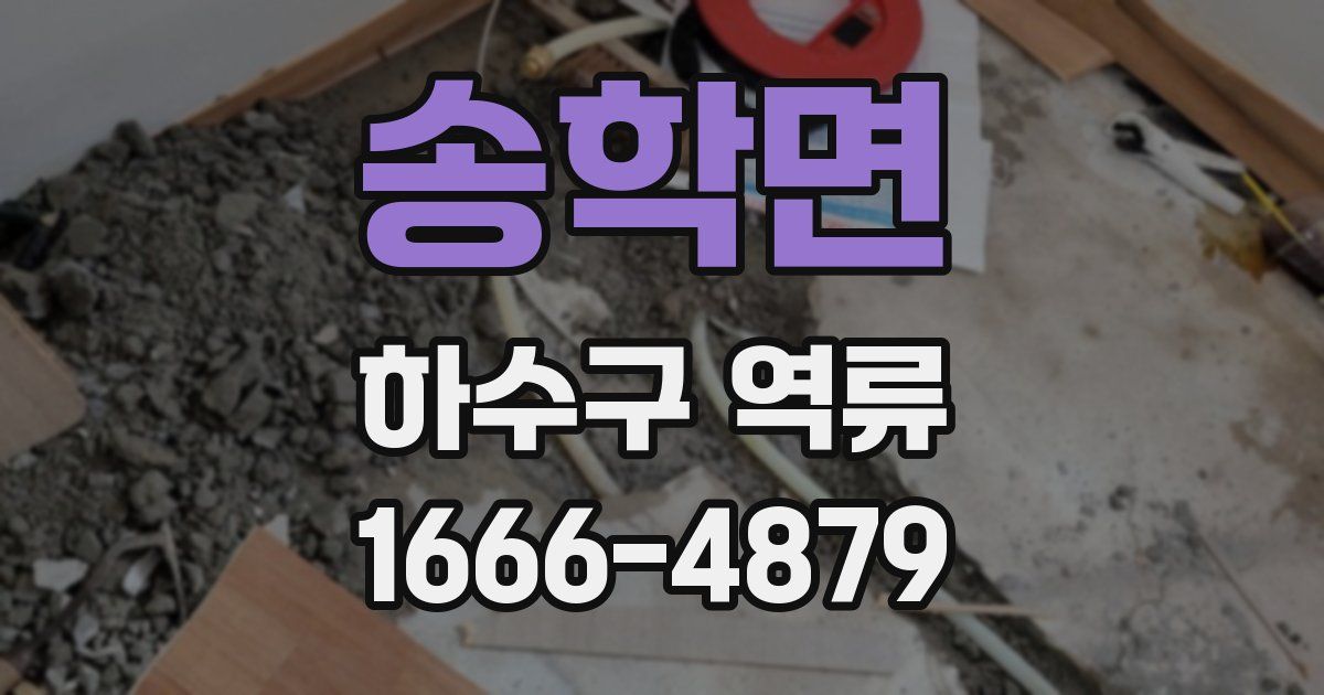 송학면 하수구 역류