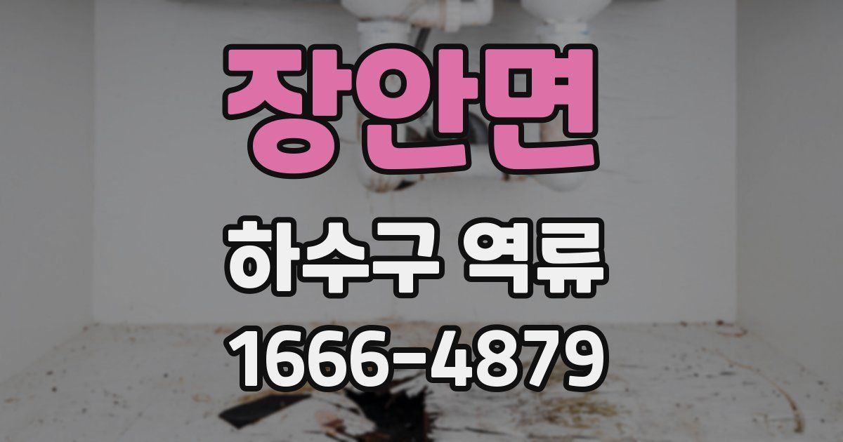 장안면 하수구 역류
