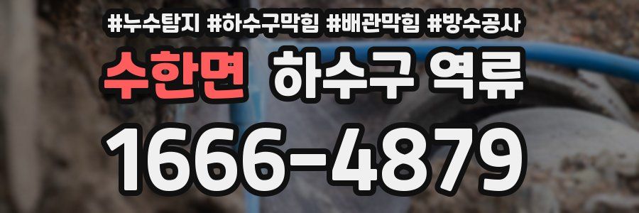수한면 하수구 역류