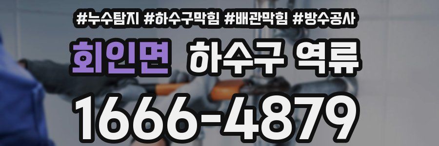 회인면 하수구 역류
