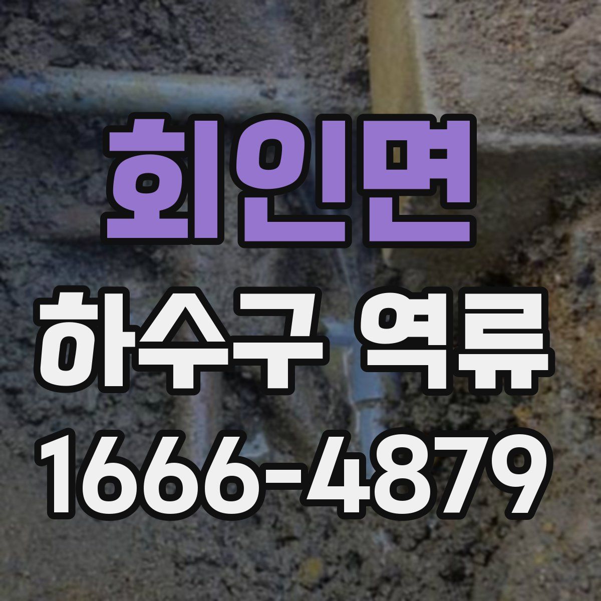 회인면 하수구 역류