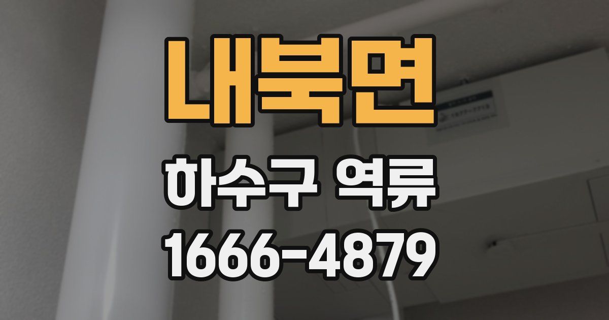 내북면 하수구 역류